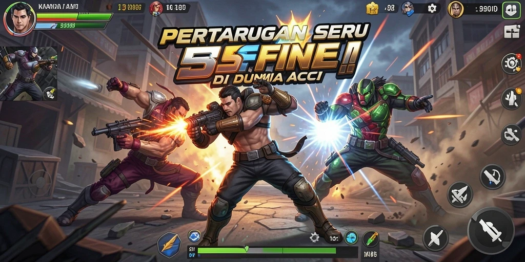 Tampilan gameplay seru dan mendebarkan dari 55FIVE.
