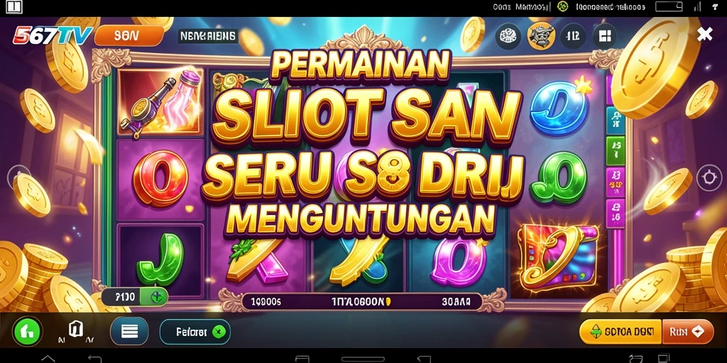 Tampilan gameplay Slot 567TV yang mengasyikkan dan penuh warna.