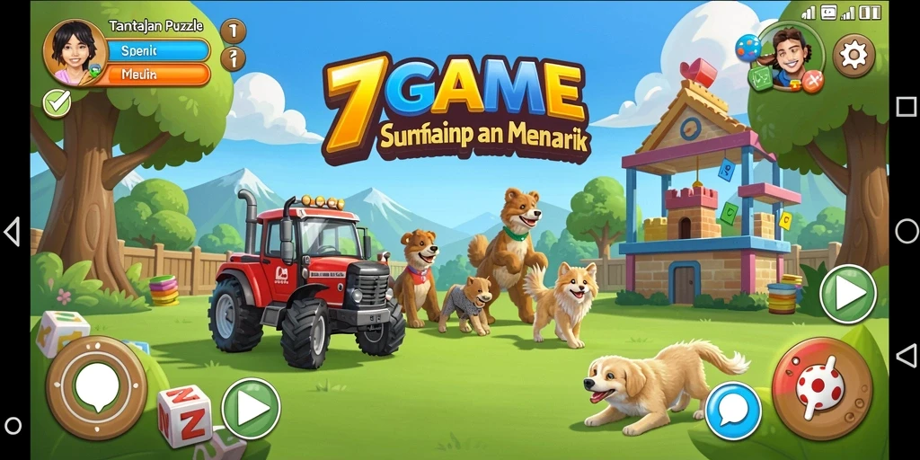 Screenshot gameplay 7GAME yang menunjukkan tantangan Puzzle yang menarik.