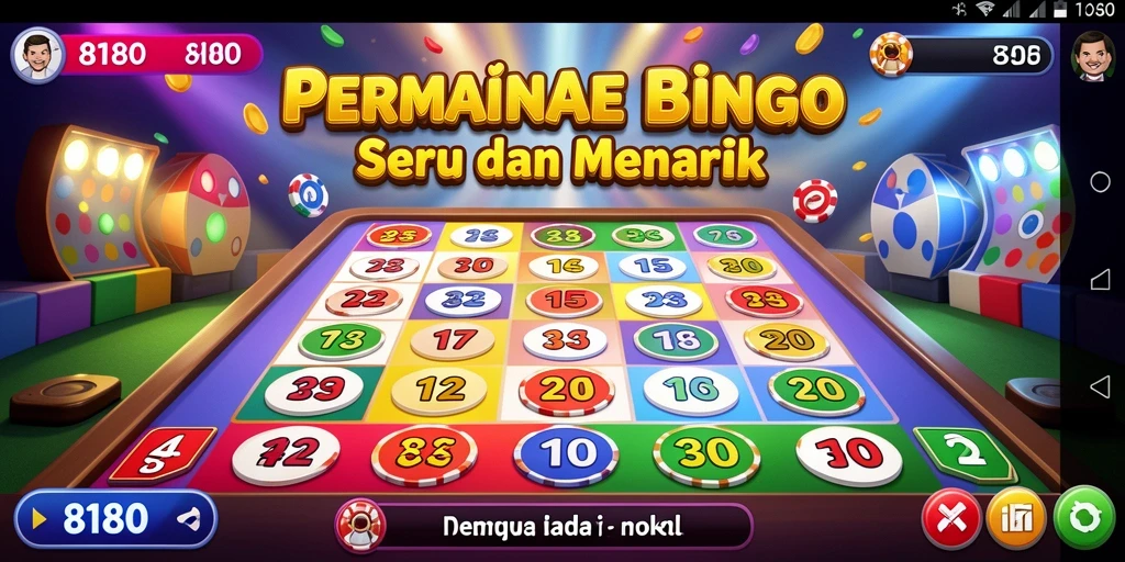 Tampilan gameplay di 8180 dengan aksi seru Bingo.