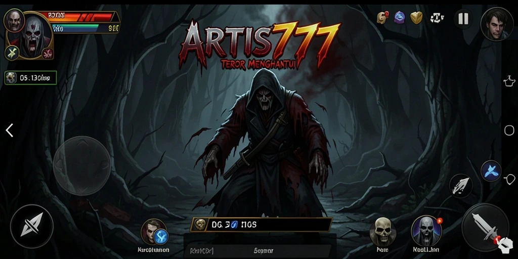 Screenshot menunjukkan suasana mencekam dari gameplay ARTIS777.