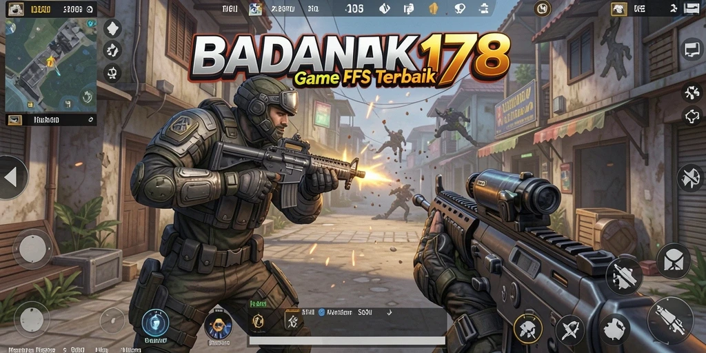 Screenshot gameplay BADAK178 menampilkan aksi tembak-menembak yang mendebarkan.