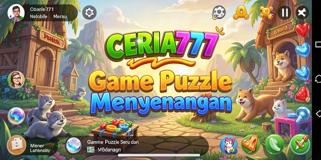 Tampilan gameplay CERIA777 yang menarik dan penuh tantangan puzzle.