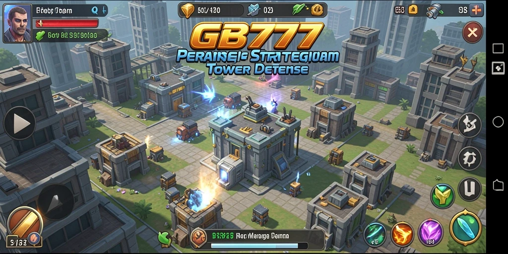 Tampilan gameplay menegangkan dengan strategi tower defense yang mendalam.