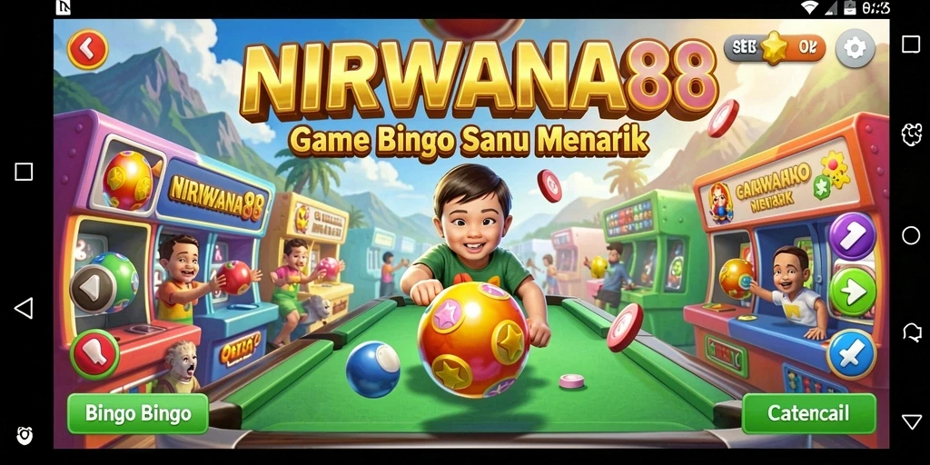 Tampilan gameplay seru aplikasi Bingo NIRWANA88.