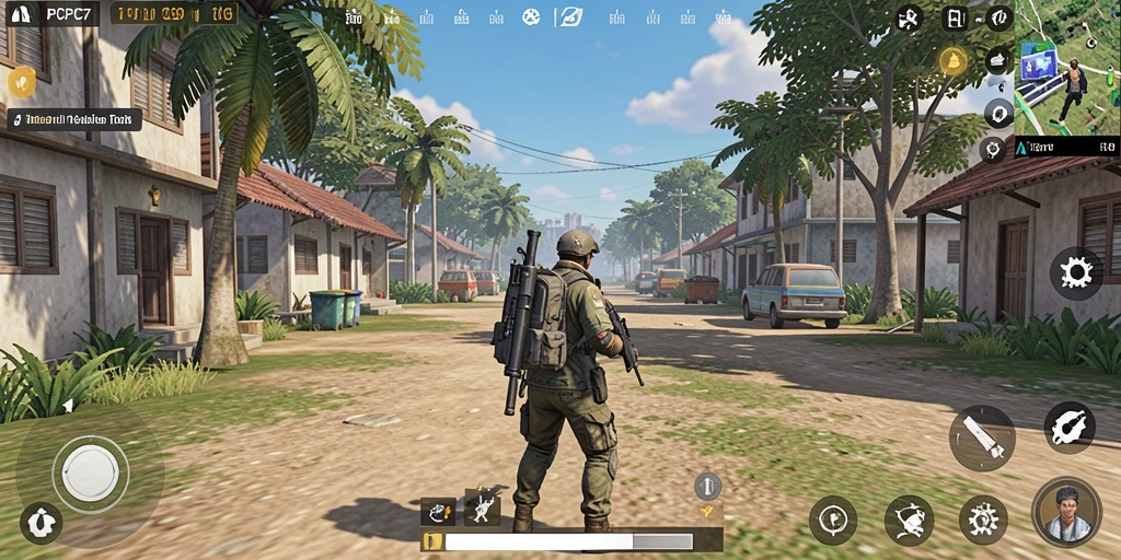 Screenshot gameplay <strong>PCPC7</strong> menampilkan interaksi karakter yang dinamis.