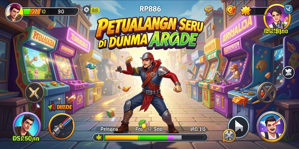 Tampilan gameplay RP886 yang menarik dan penuh warna.