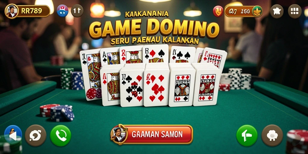 Tampilan gameplay seru dari permainan Domino RR789.