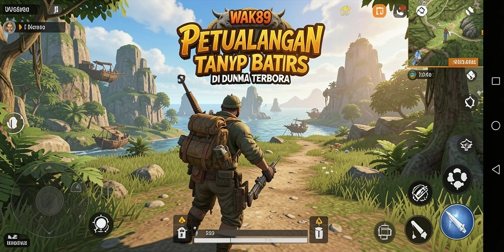 Gameplay WAK89 yang menampilkan eksplorasi dunia terbuka.