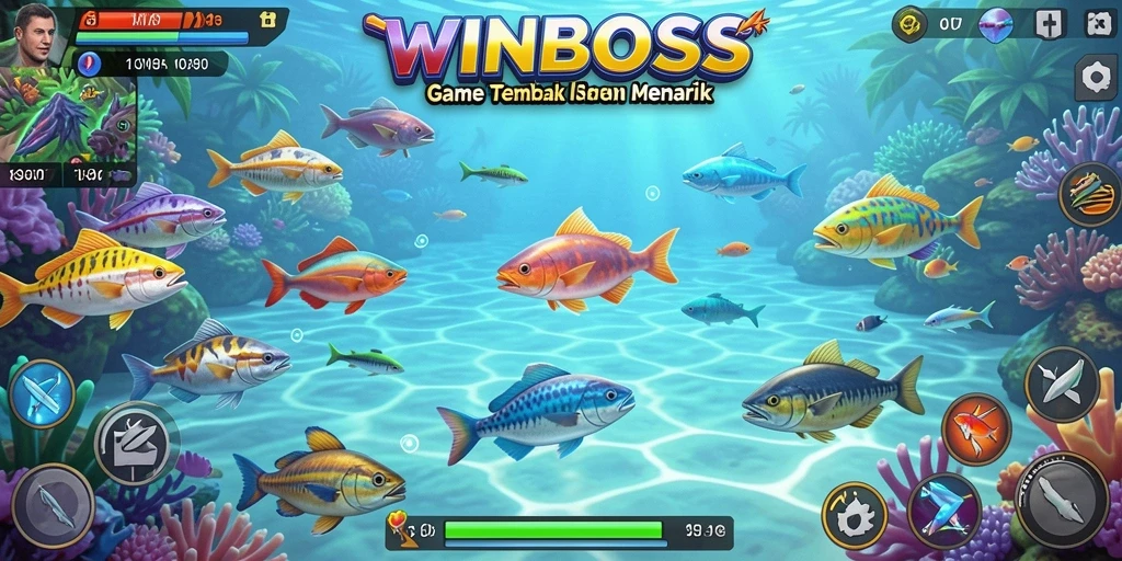 Tampilan gameplay Tembak Ikan yang seru di WINBOSS.